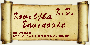 Koviljka Davidović vizit kartica
